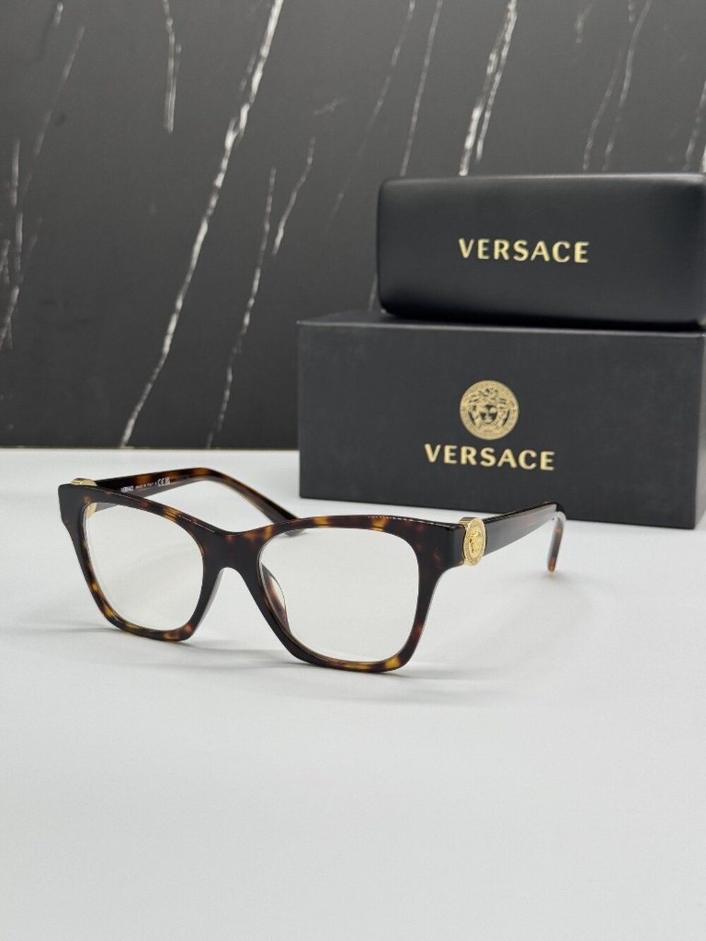 NEW VERSACE MOD 3341U 108 HAVANA WOMEN CAT EYE EYEGLASSES VE3341U 108 EYEWEAR